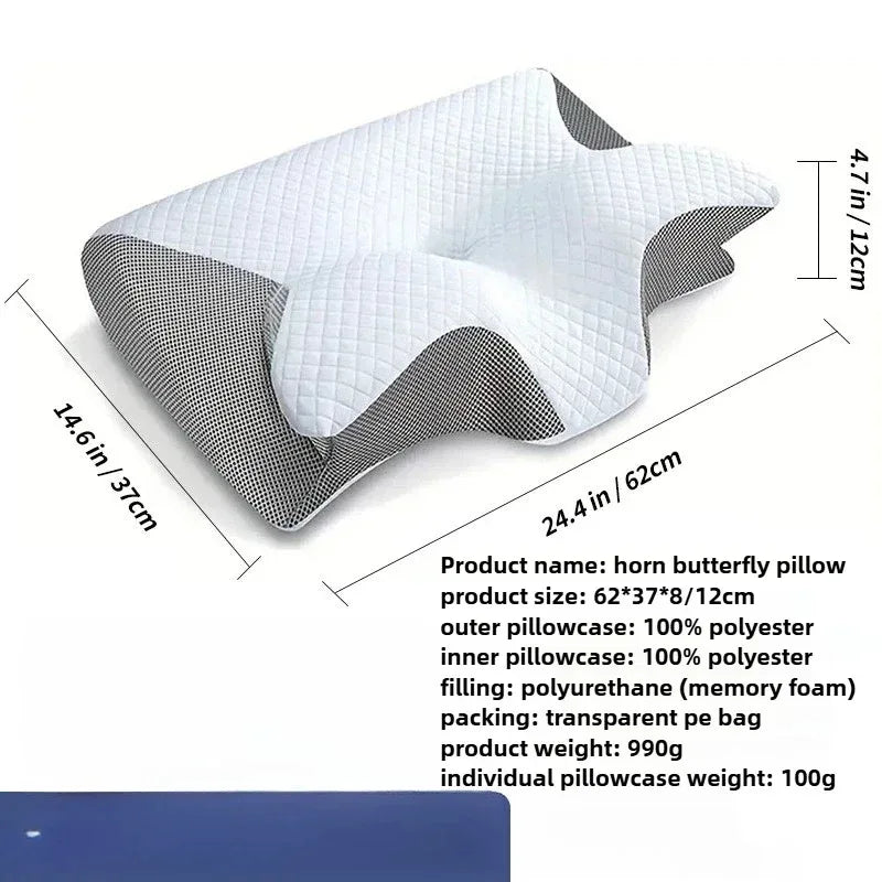 Trainovafit Ergonomic Butterfly Cervical Memory Foam Pillow