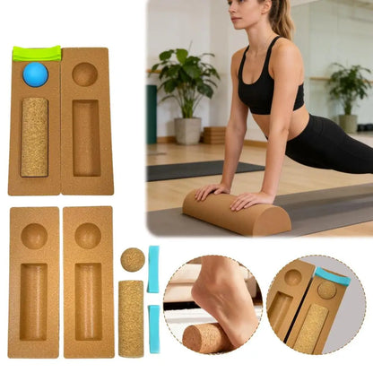 Cork Balance Board Foot Strengthener Function Ankle Stability Trainer Premium Portable Balance Cork Roller For Yoga Training