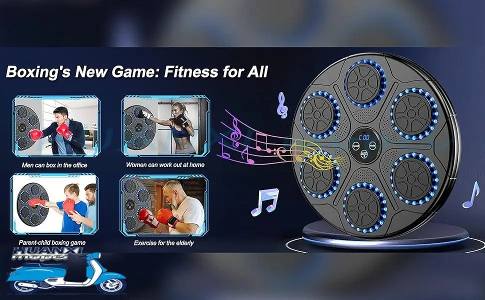 Upgrade Intelligent Music Boxing Machine for Adults & Kids, LED Display & Smart Bluetooth, Wall Mounted Boxing Trainer for Home, Indoor and Gym Use, Have Fun