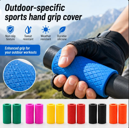 Trainovafit Thick Bar Silicone Fat Grips for Barbells & Dumbbells