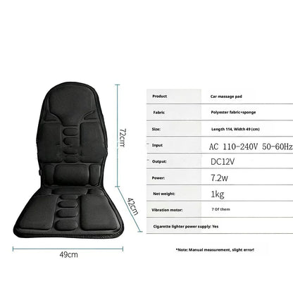 Vibrating Infrared Heat Shiatsu Massage Cushion Pad Neck Back Lumbar Massager Mattress Car Home Full Body Cervical Pain Support