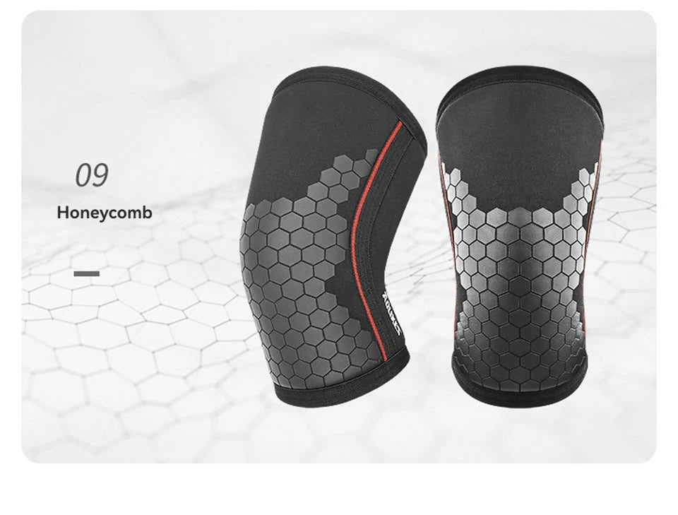 AOLIKES Knee Sleeves for Weightlifting & Powerlifting (7mm Pair) For Men & Women - Knee Wraps for Weight Lifting, Squats
