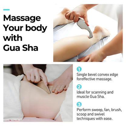 Trainovafit 5-in-1 Stainless Steel IASTM Muscle Scraper & Gua Sha Set