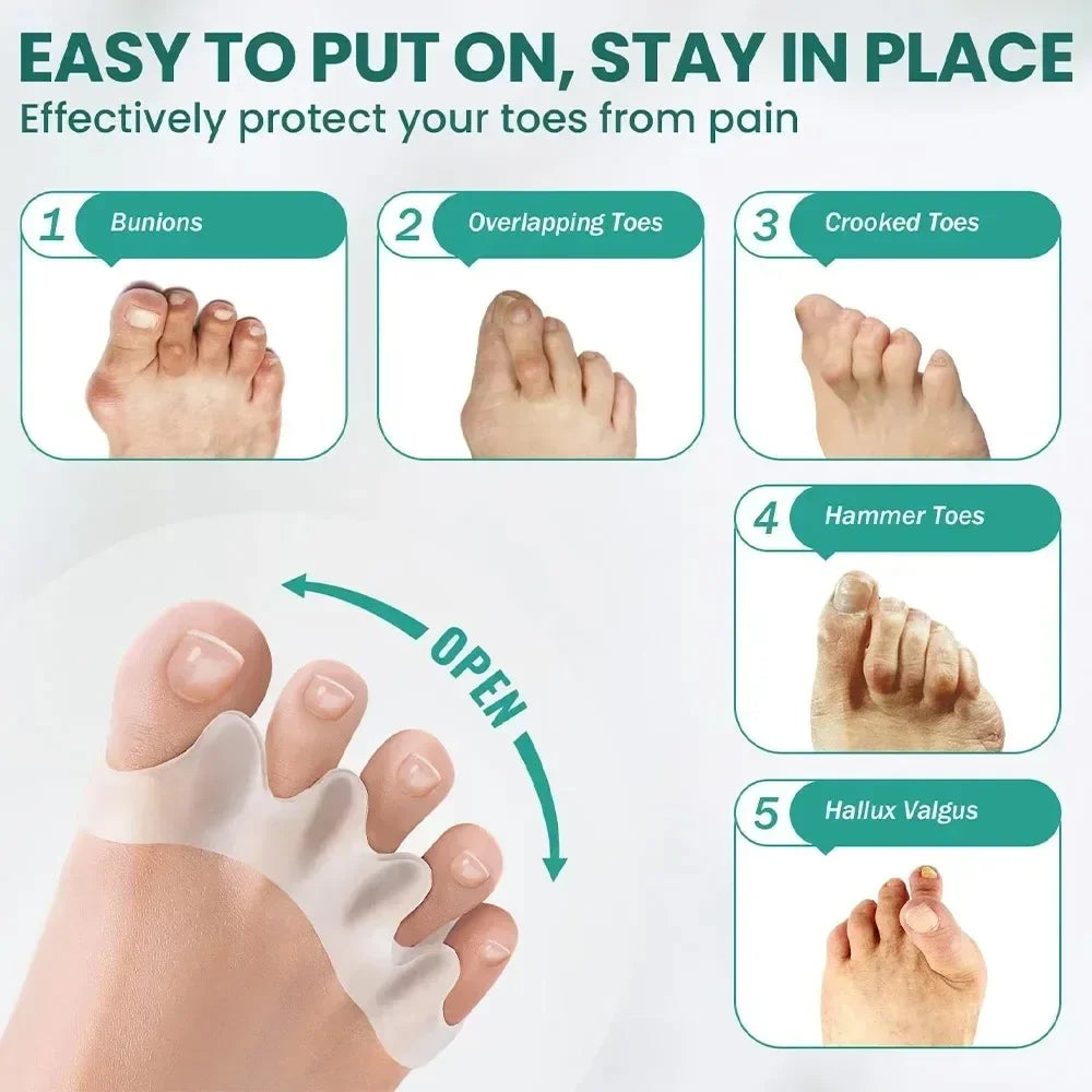 Trainovafit Soft Gel Toe Separators & Bunion Spacers (1 Pair)