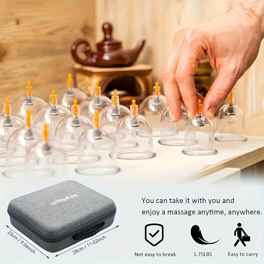 Trainovafit Professional Vacuum Cupping Therapy Set with Hand Pump