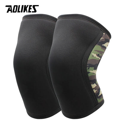 AOLIKES Knee Sleeves for Weightlifting & Powerlifting (7mm Pair) For Men & Women - Knee Wraps for Weight Lifting, Squats