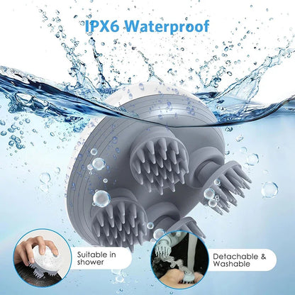 Electric Scalp Head Massager - Kneading & Vibrating Technology for Hair Growth & Tension Relief
