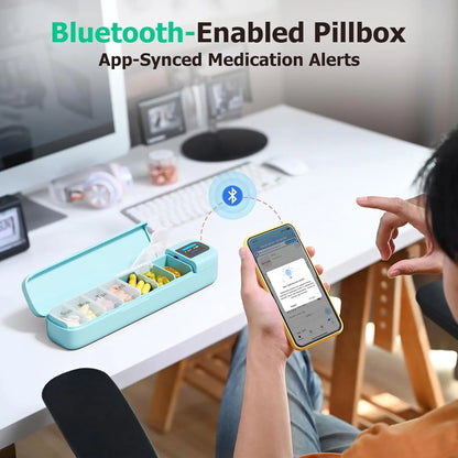 Trainovafit Smart Bluetooth 7-Day Pill Organizer with Alarm