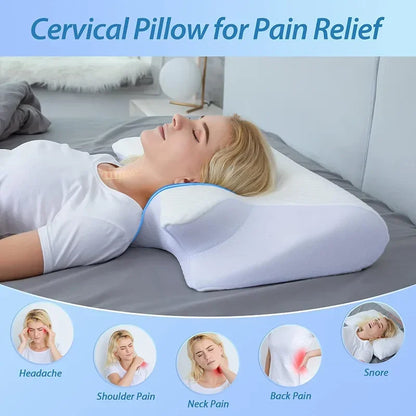 Trainovafit Ergonomic Butterfly Cervical Memory Foam Pillow