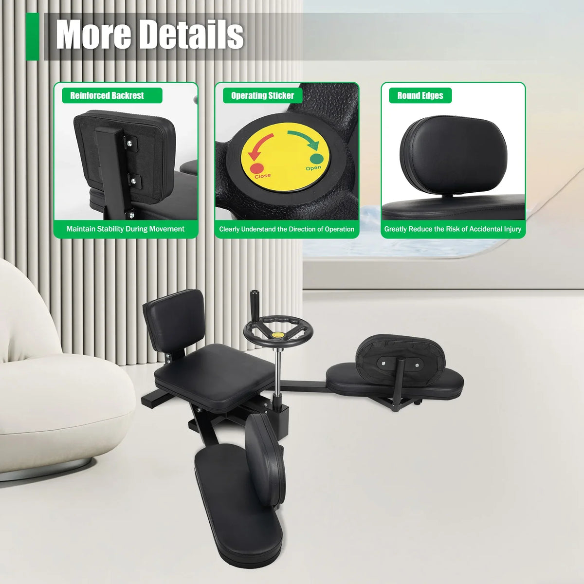 Leg Stretcher, 3 Bar Leg Spreader, Heavy Duty Leg Split Machine for Leg Stretching, Leg Press Machine Flexibility
