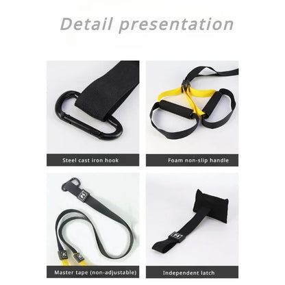 P3-Trx Suspension Training Strap Adjustable Tensioner Trainer Resistance Device Hanging Pulling Rope Home Yoga Fitness Band Belt