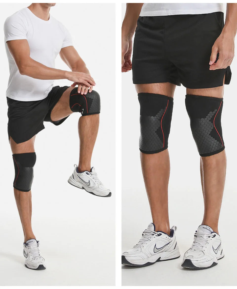AOLIKES Knee Sleeves for Weightlifting & Powerlifting (7mm Pair) For Men & Women - Knee Wraps for Weight Lifting, Squats