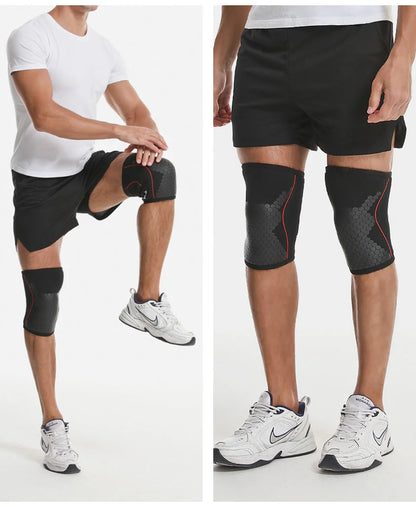 AOLIKES Knee Sleeves for Weightlifting & Powerlifting (7mm Pair) For Men & Women - Knee Wraps for Weight Lifting, Squats