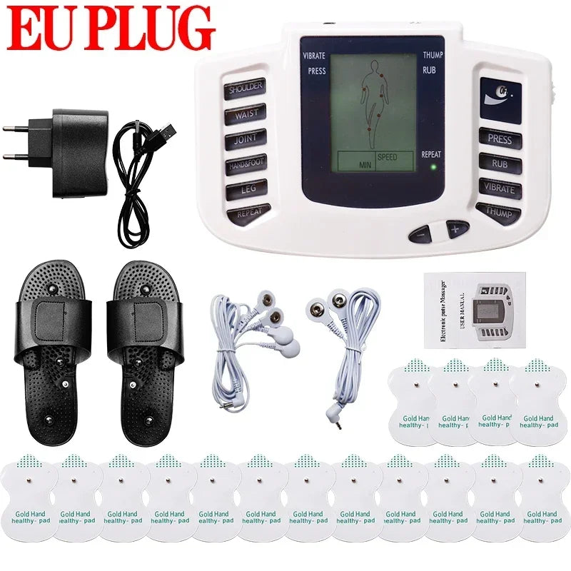 10 Modes Electrical EMS TENS Pulse Body Massage Acupoint Meridian Massage Slippers Foot Electrostimulator Body Relaxation Device