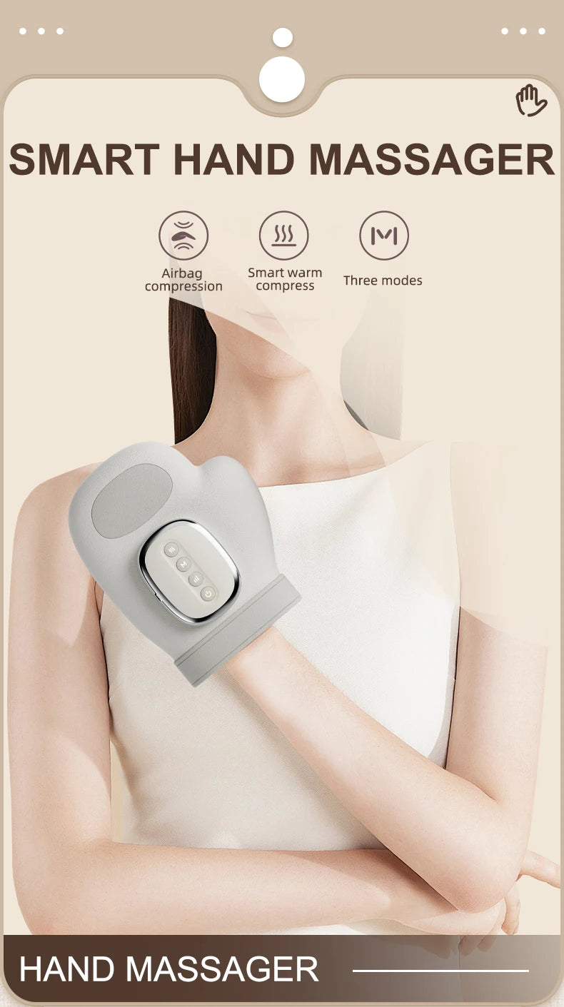 Professional Hand Massager Airbag Compression Finger Wrist Palm Kneading Relaxation Device Electric Hand Massage Tool