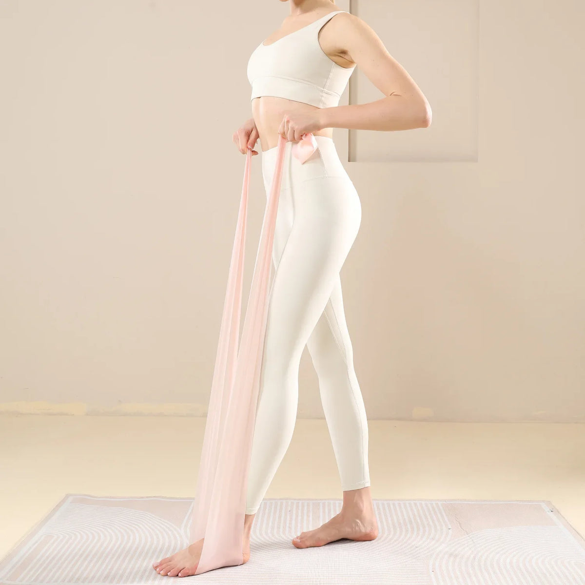 WOSWEIR-Yoga Rally Home Stretching Resistance Strap for Beginners Ladies Body Fitness Latin Dance Stretch Strap