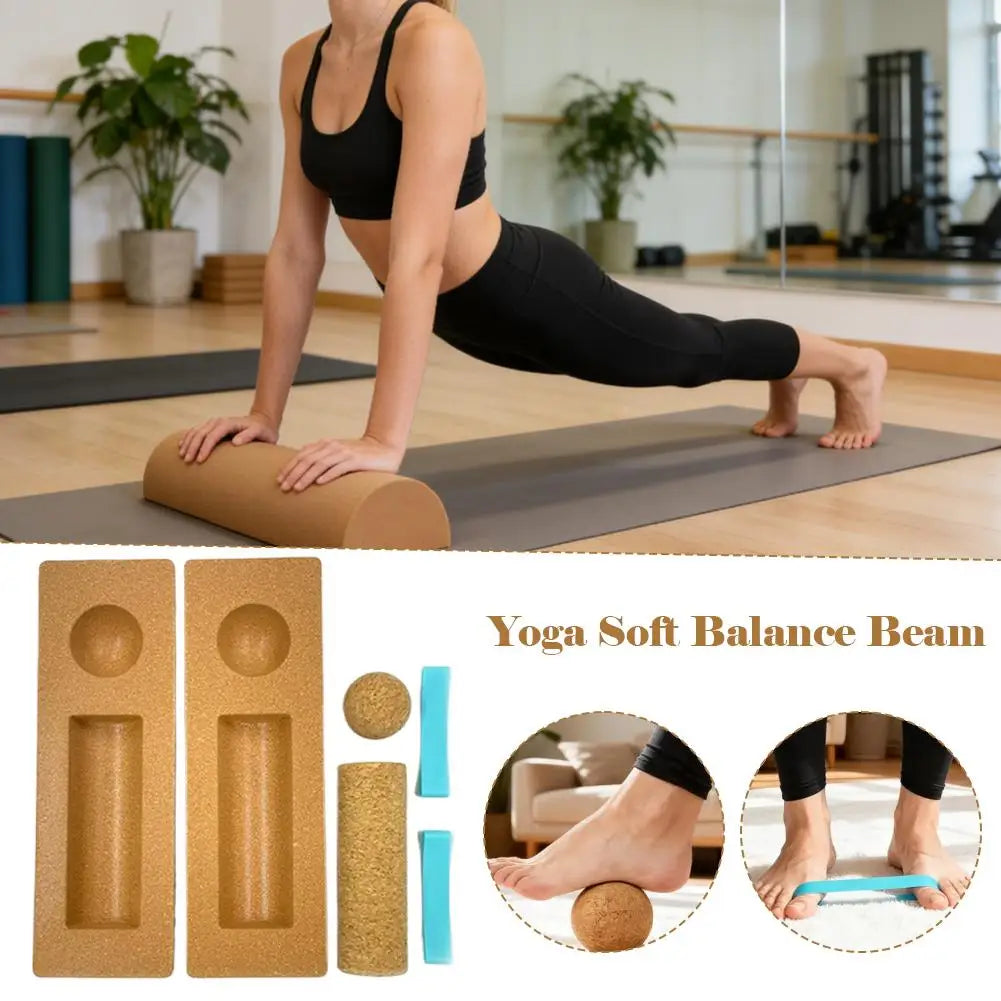Cork Balance Board Foot Strengthener Function Ankle Stability Trainer Premium Portable Balance Cork Roller For Yoga Training