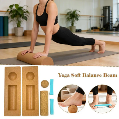 Cork Balance Board Foot Strengthener Function Ankle Stability Trainer Premium Portable Balance Cork Roller For Yoga Training