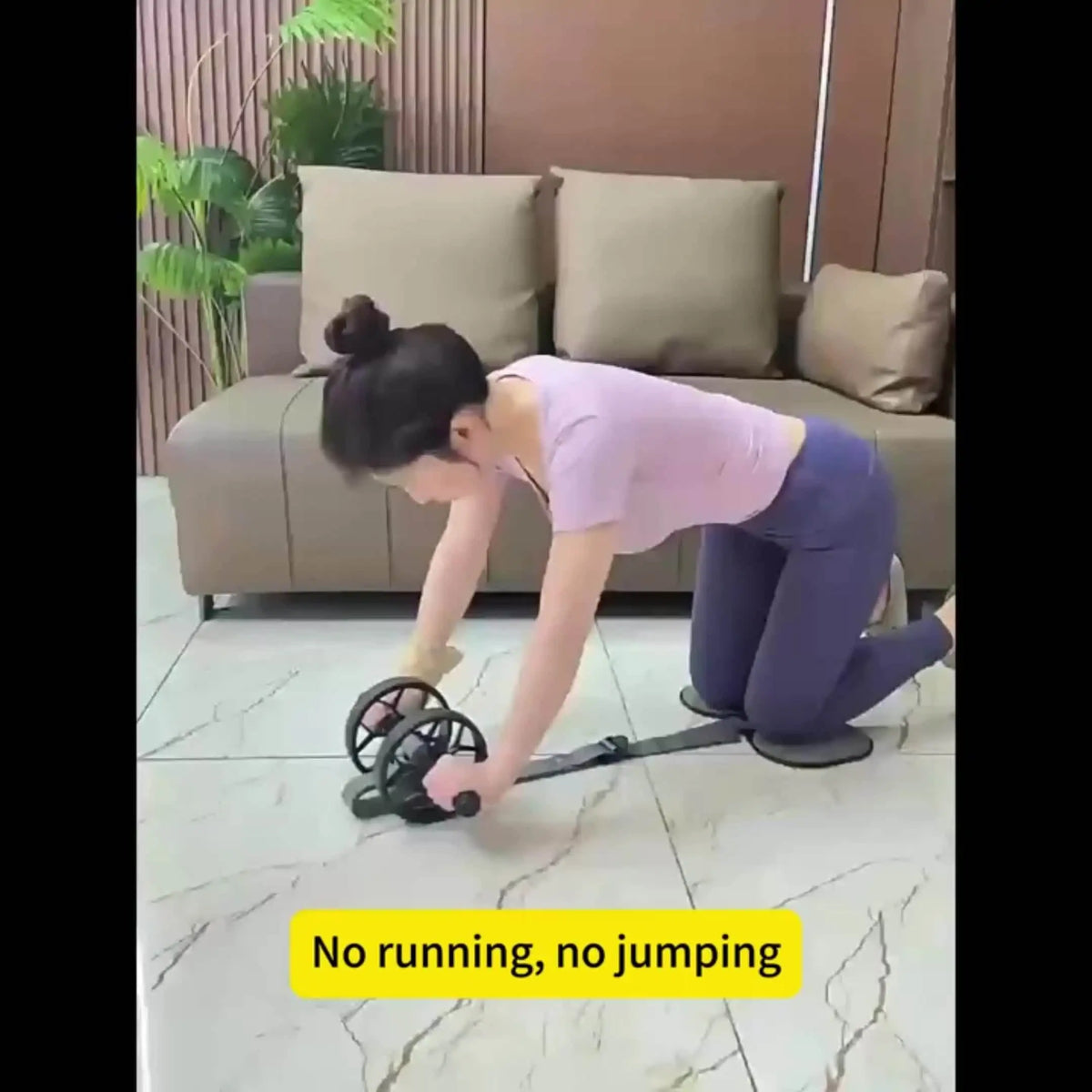 Trainovafit Double Wheel Ab Roller with Assisted Resistance Bands