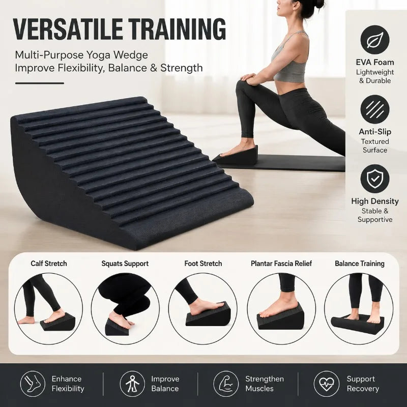 Trainovafit High-Density EVA Calf Stretch Slant Board & Squat Wedge