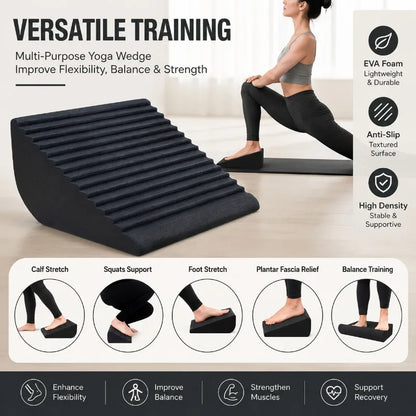 Trainovafit High-Density EVA Calf Stretch Slant Board & Squat Wedge