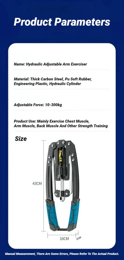 Adjustable 22-440 Pounds Arm Exercisers Hydraulic Power Home Chest Amplifiers Shoulder Muscle Training Fitness Equipment