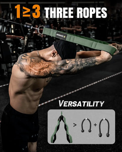 Trainovafit Extra Long Dual-Grip Tricep Rope Cable Attachment