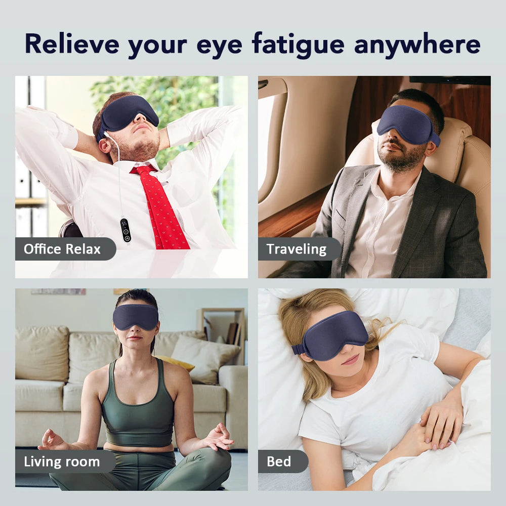 Trainovafit 3D Heated Steam Eye Mask & Vibration Massager