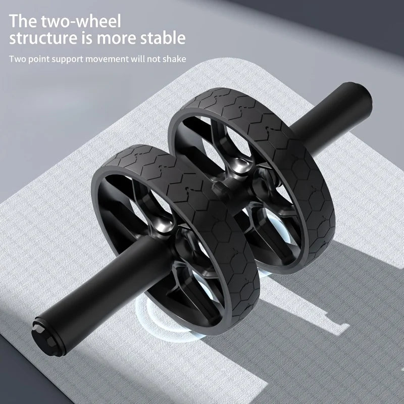 Trainovafit Double Wheel Ab Roller with Assisted Resistance Bands