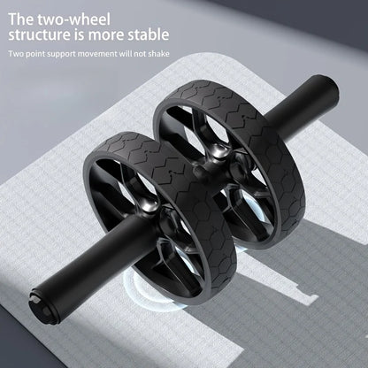 Trainovafit Double Wheel Ab Roller with Assisted Resistance Bands