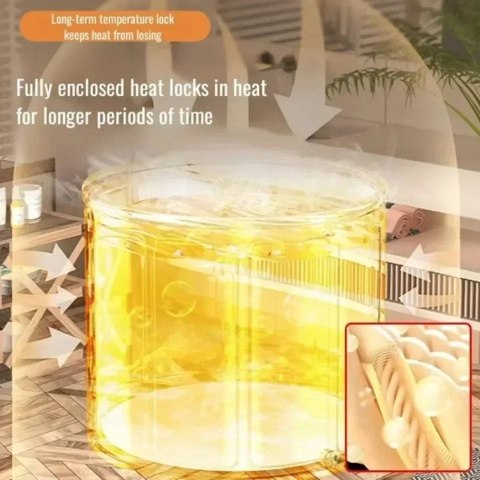 Thickened Insulated Foldable Adult Bathtub Portable Enlarged Round Bathing Bucket Multifunctional House Bathroom SPA Bath Tub
