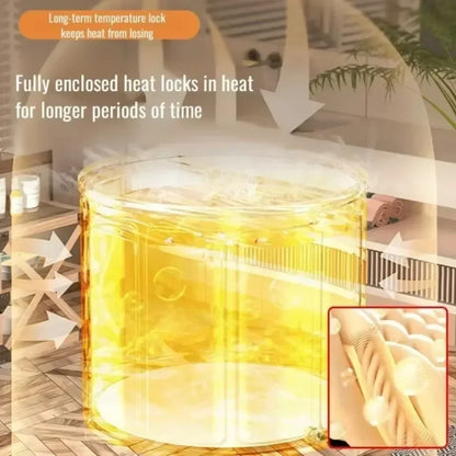 Thickened Insulated Foldable Adult Bathtub Portable Enlarged Round Bathing Bucket Multifunctional House Bathroom SPA Bath Tub