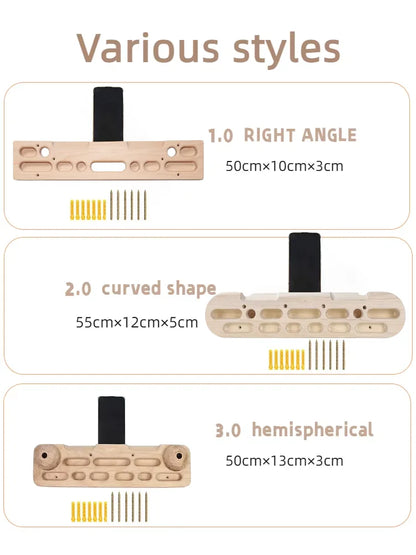 Wooden Climbing Fingerboard Climbing Hangboard Multi-functional Can Put Mobile Phone Pull-up Gym Equipment Indoor  Fitness