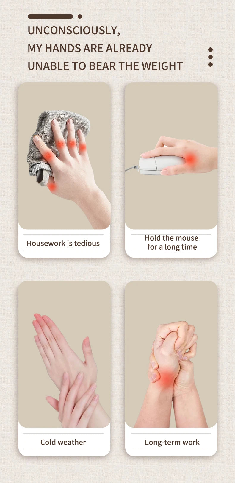 Professional Hand Massager Airbag Compression Finger Wrist Palm Kneading Relaxation Device Electric Hand Massage Tool
