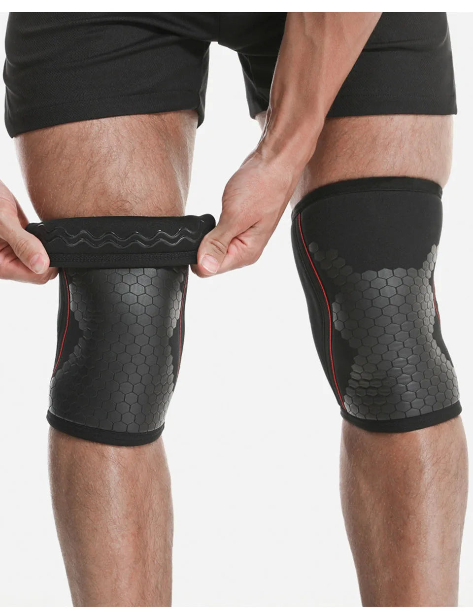 AOLIKES Knee Sleeves for Weightlifting & Powerlifting (7mm Pair) For Men & Women - Knee Wraps for Weight Lifting, Squats