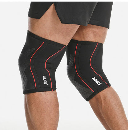 AOLIKES Knee Sleeves for Weightlifting & Powerlifting (7mm Pair) For Men & Women - Knee Wraps for Weight Lifting, Squats