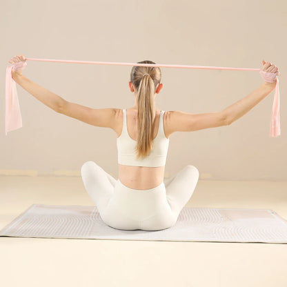 WOSWEIR-Yoga Rally Home Stretching Resistance Strap for Beginners Ladies Body Fitness Latin Dance Stretch Strap