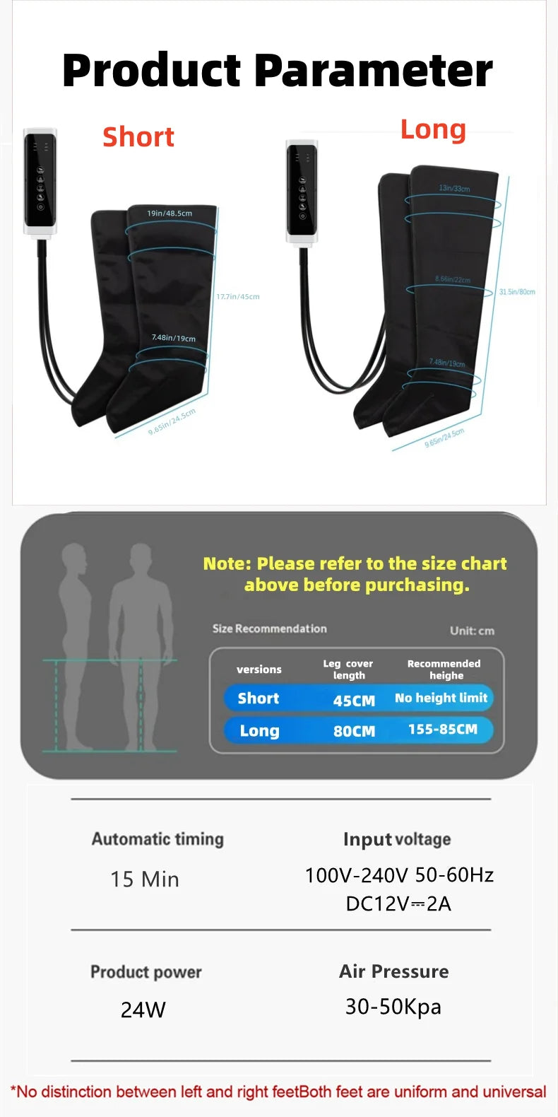 Massage Boots Air Wave Massager Leg and Foot smart air bag Massager to promote blood circulation