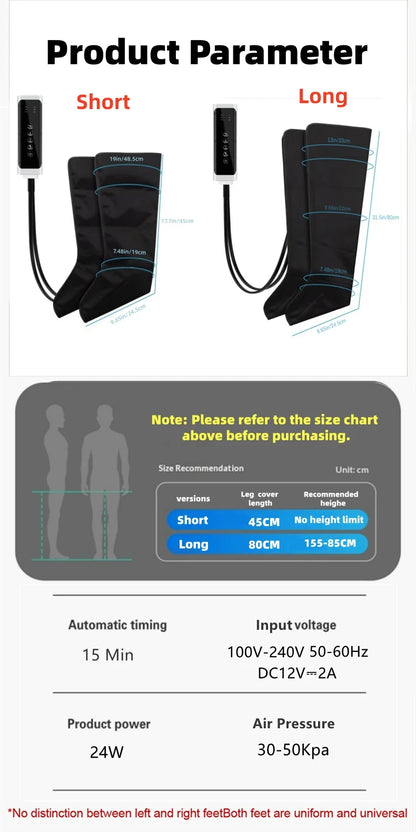 Massage Boots Air Wave Massager Leg and Foot smart air bag Massager to promote blood circulation