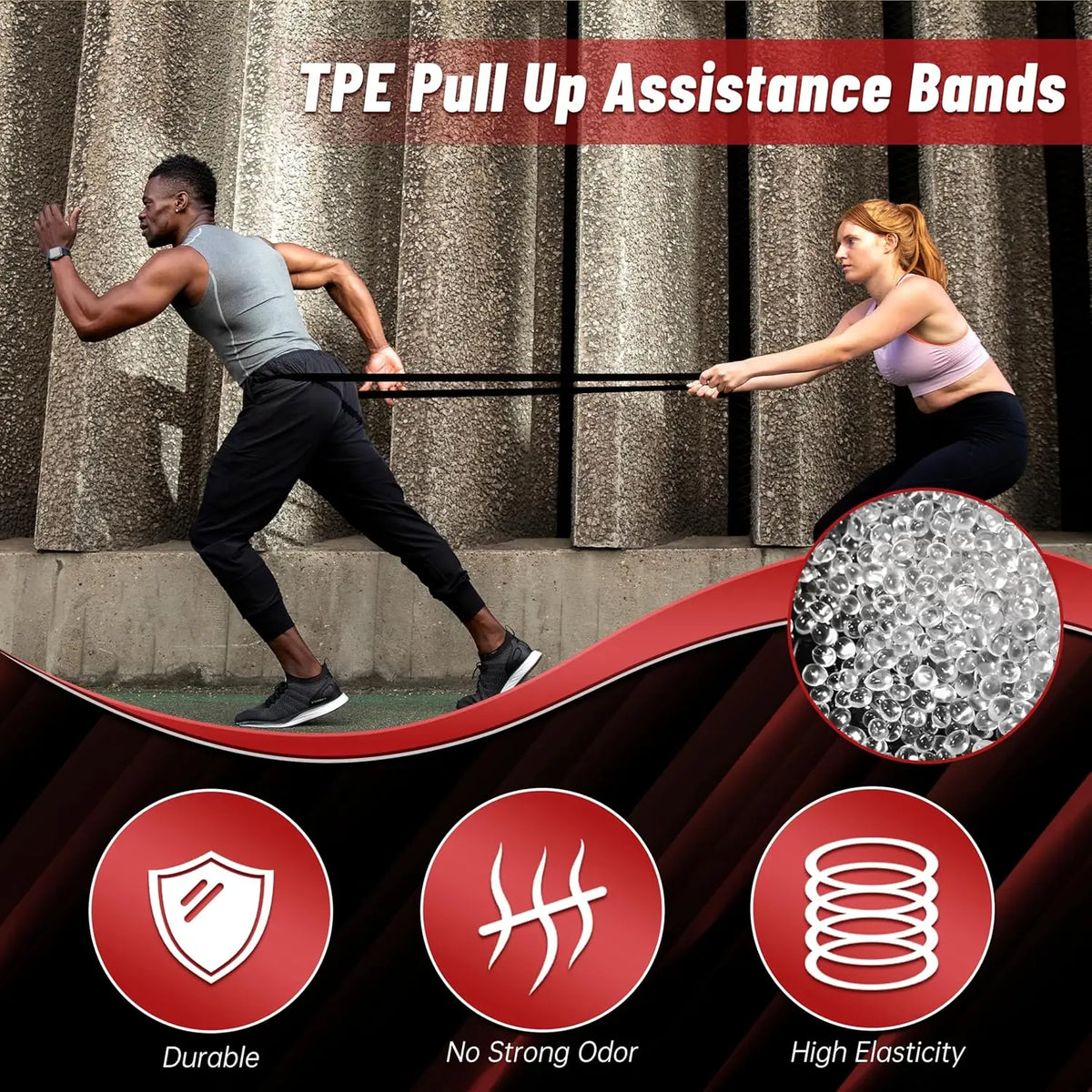 Trainovafit 5-Level Pull Up Assistance & Resistance Loop Bands Set