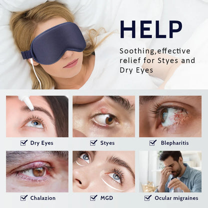 Trainovafit 3D Heated Steam Eye Mask & Vibration Massager