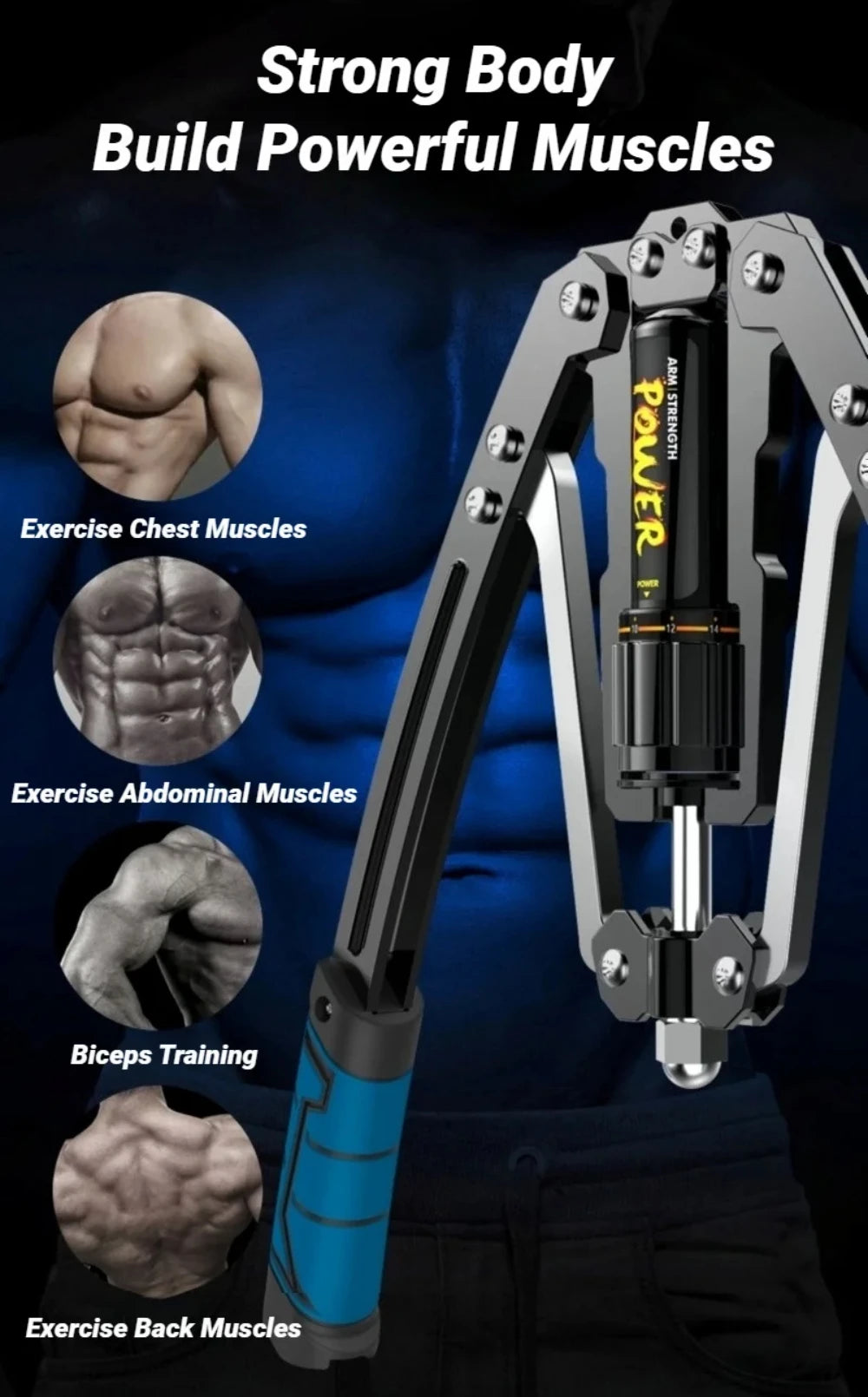 Adjustable 22-440 Pounds Arm Exercisers Hydraulic Power Home Chest Amplifiers Shoulder Muscle Training Fitness Equipment