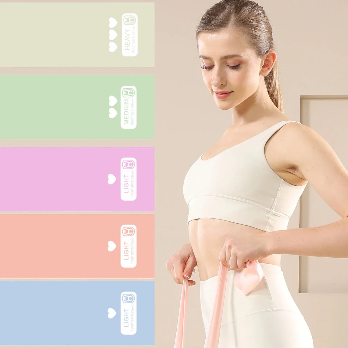 WOSWEIR-Yoga Rally Home Stretching Resistance Strap for Beginners Ladies Body Fitness Latin Dance Stretch Strap