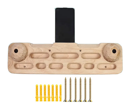 Wooden Climbing Fingerboard Climbing Hangboard Multi-functional Can Put Mobile Phone Pull-up Gym Equipment Indoor  Fitness