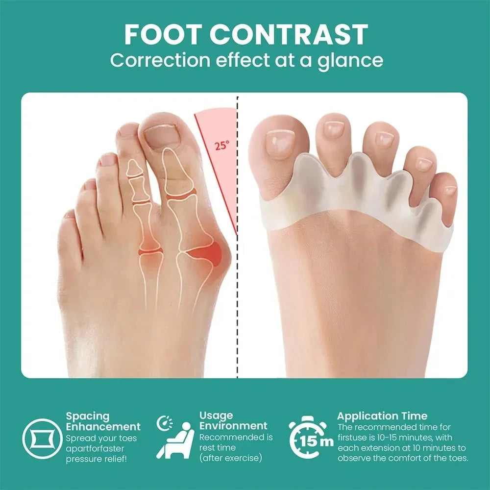 Trainovafit Soft Gel Toe Separators & Bunion Spacers (1 Pair)