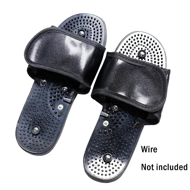 10 Modes Electrical EMS TENS Pulse Body Massage Acupoint Meridian Massage Slippers Foot Electrostimulator Body Relaxation Device
