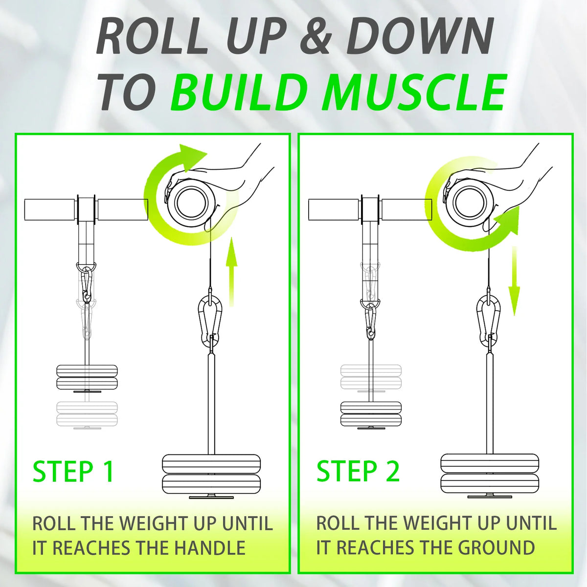 Trainovafit Heavy-Duty Forearm Wrist Roller & Weight Loading Pin Set