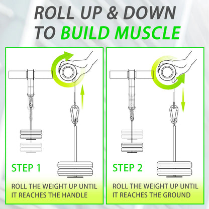 Trainovafit Heavy-Duty Forearm Wrist Roller & Weight Loading Pin Set