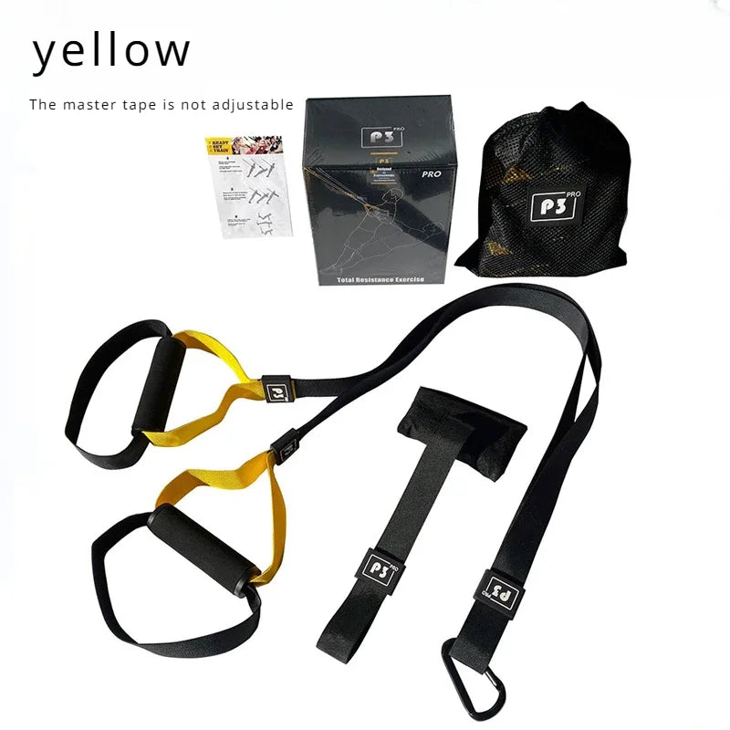 P3-Trx Suspension Training Strap Adjustable Tensioner Trainer Resistance Device Hanging Pulling Rope Home Yoga Fitness Band Belt