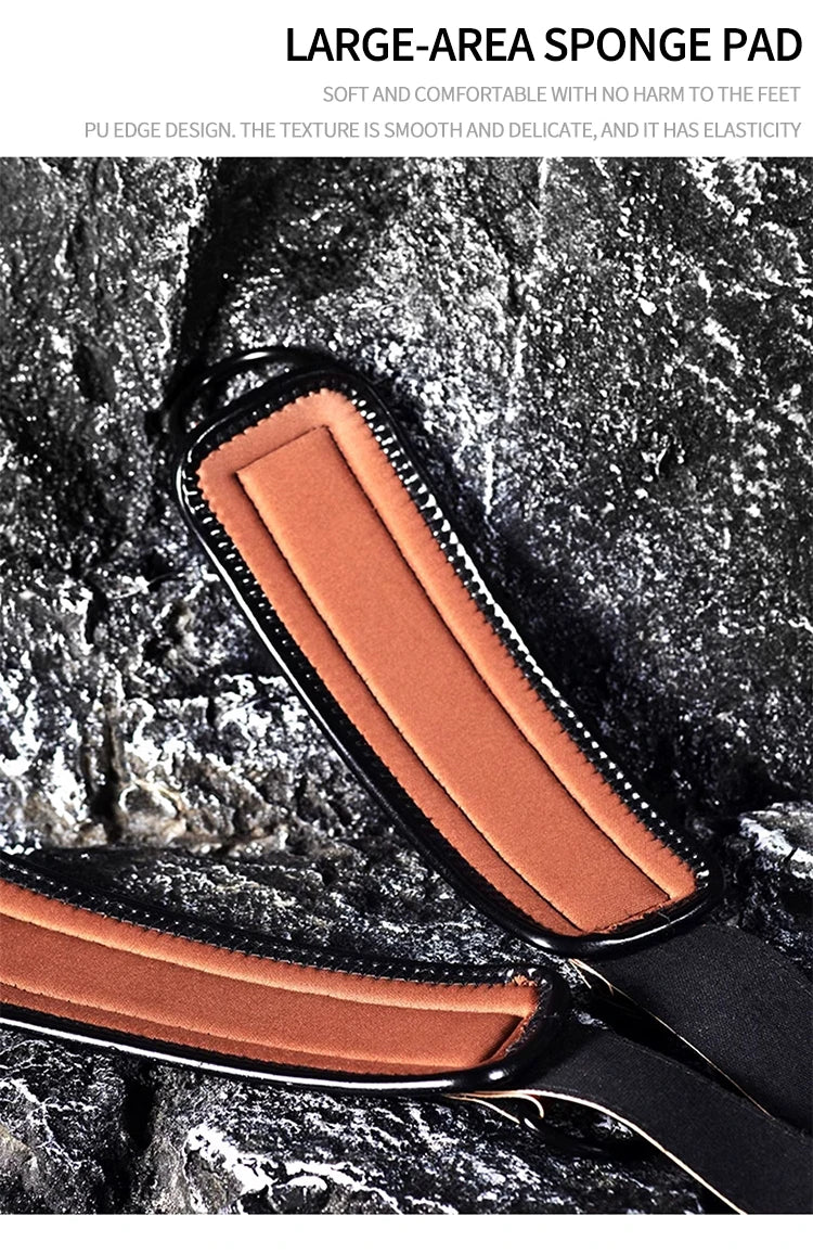Trainovafit PU Leather Double D-Ring Ankle Strap for Cable Machines